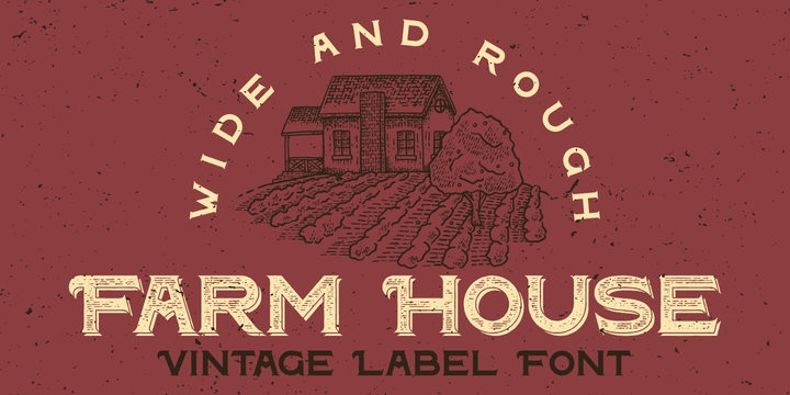 Пример шрифта Farm House